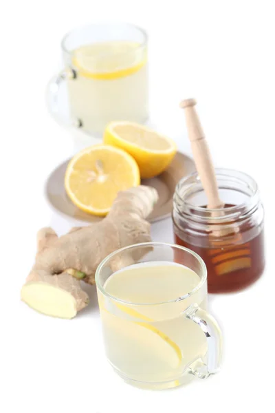蜂蜜とレモンと生姜茶 — ストック写真