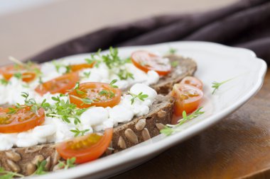 süzme peynirli sandviç