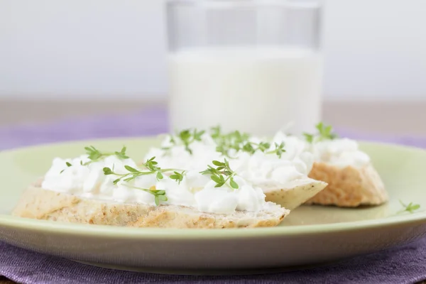 Canapés de requesón —  Fotos de Stock