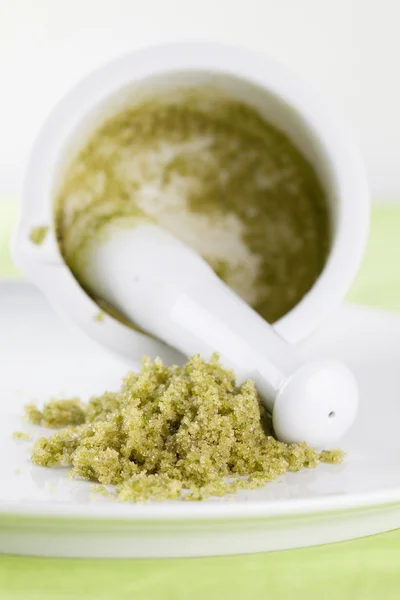 Basil sugar — Stock Photo, Image