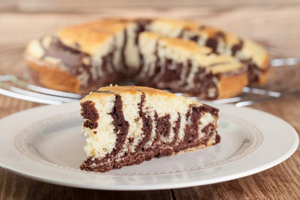 Zebramarmorkuchen — Stockfoto