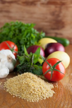 Tabbouleh malzemeler