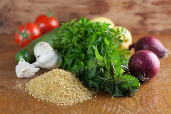 Tabbouleh összetevők — Stock Fotó