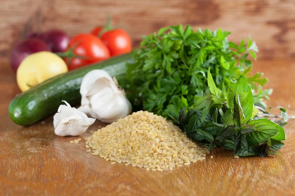 Tabbouleh ingredienser — Stockfoto