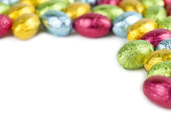 Chocolate eggs frame — Stock Photo, Image