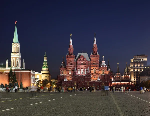 Kreml a historické muzeum na Rudém náměstí v Moskvě — Stock fotografie