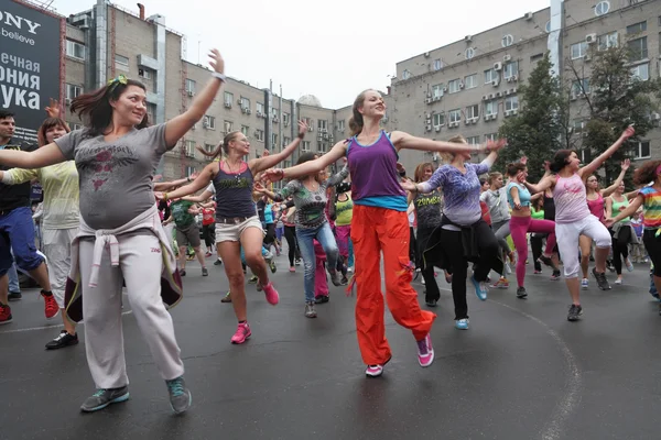 Zumba fitness aerobik — Stock fotografie