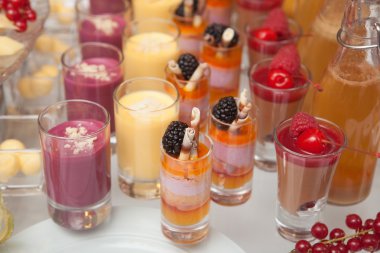 안경에 과일 주스