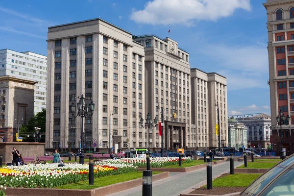 Moskva. budova Státní dumy. — Stock fotografie