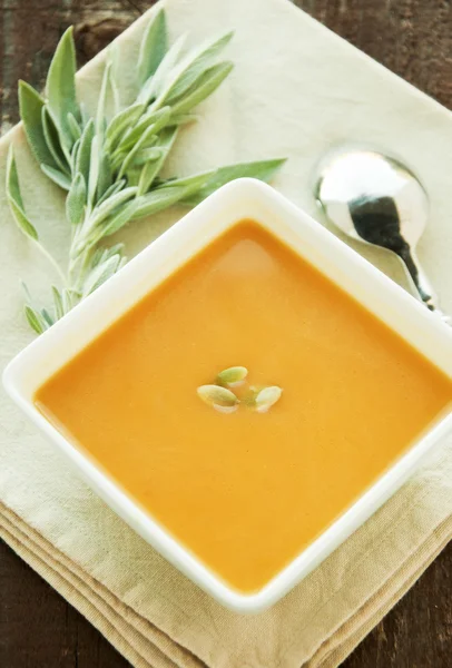 Butternut-Kürbissuppe — Stockfoto