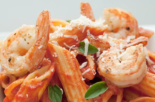 Pasta con camarones — Foto de Stock