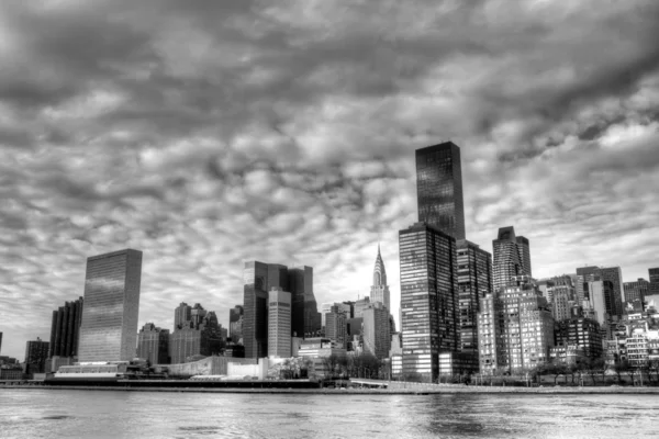 Manhattan Skyline Bianco e nero — Foto Stock