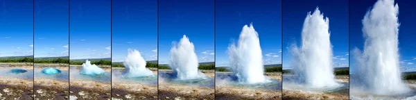 Strokkur Eruzione geyser in sequenza — Foto Stock