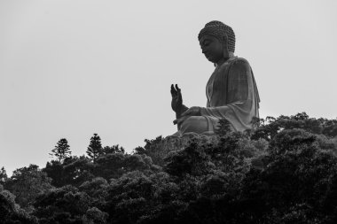 Tian Tan Buddha in Lantau island, Hong Kong clipart