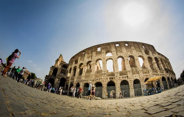Colosseo a Roma, vista fisheye — Foto Stock