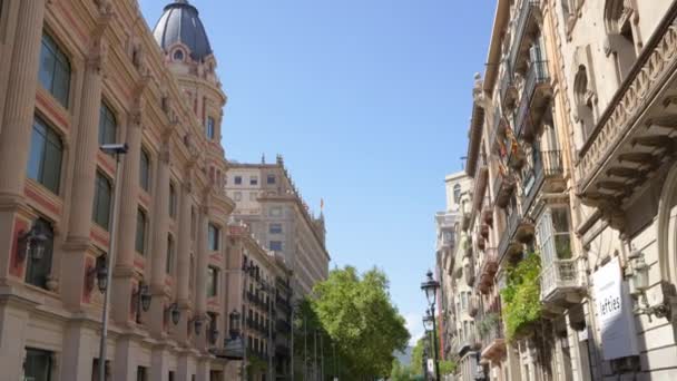 Βαρκελώνη Ισπανία Αύγουστος 2022 Άποψη Του Portal Del Angel Πιο — Αρχείο Βίντεο