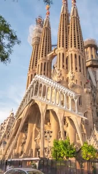 Barcelona Spain September 2017 Timelapse Blick Auf Viele Touristen Fotografieren — Stockvideo
