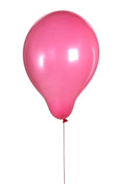 Mor balon üzerinde beyaz izole