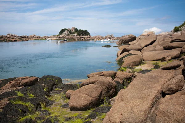 岩质海岸的布列塔尼在法国 — 图库照片