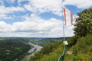 View from city Starkenburg over the Moselle valley clipart