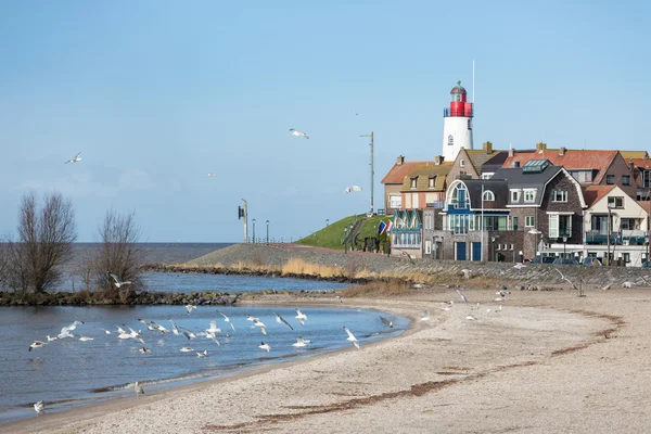 Cityscape of Urk seen from the beach — Stock Photo, Image