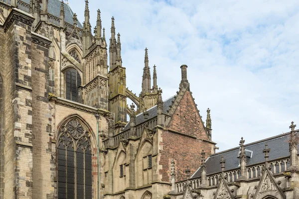 Średniowieczna Katedra dom szczegółowo holenderskiego miasta utrecht — Zdjęcie stockowe