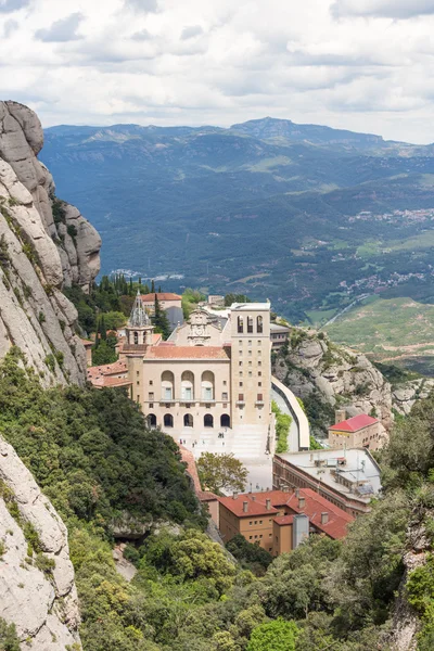 Vue aérienne du monastère de Montserrat en Espagne — Photo