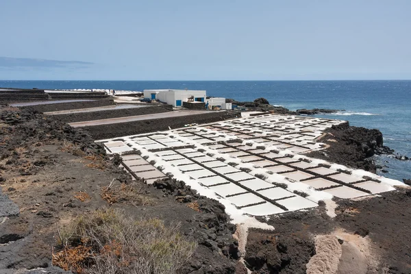 Solné pánve fuencaliente la palma, Kanárské ostrovy, Španělsko — Stock fotografie