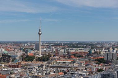 Hava cityscape televizyon kulesi Berlin, Almanya
