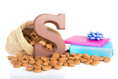 çikolata, zencefil fındık jüt çanta ve Hollandalı bir gelenek sinterklaas Event'de Aralık ayında sunar.