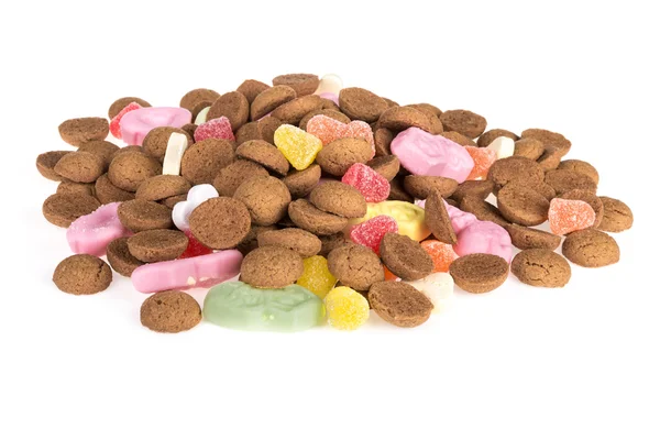 Stapel von Ingwernüssen. Süßigkeiten bei holländischer Sinterklaas-Veranstaltung — Stockfoto