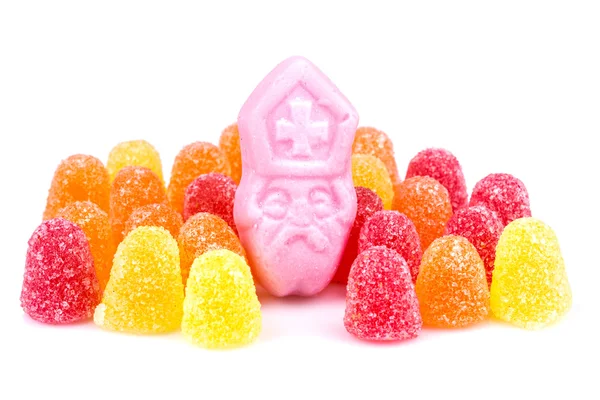 Arangement van kleurrijke snoepjes. snoep op Nederlandse sinterklaas evenement — Stock Fotó