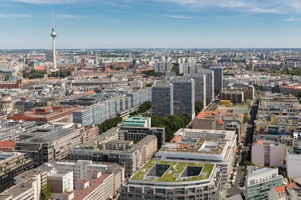 Luftaufnahme von Berlin mit Fernsehturm oder Fernsehturm — Stockfoto