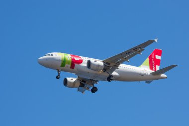 Airbus funchal, madeira, Portekiz Havaalanı yaklaşıyor
