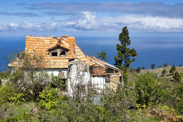Starý Opuštěný Dům Pobřeží Palma Kanárské Ostrovy Španělsko — Stock fotografie