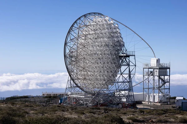 Reverse Side Mirror Telescope Mountain Peak Palma Canary Islands Spain — 图库照片