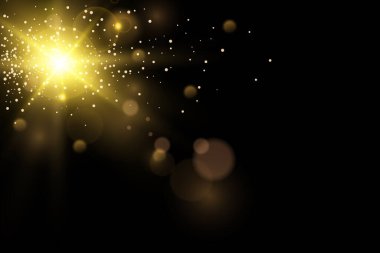 Güneşin parlak ışığı. Şeffaf güneş ışığı. Ön güneş merceği patlaması. 