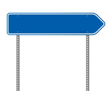 Mavi yön yol levhası