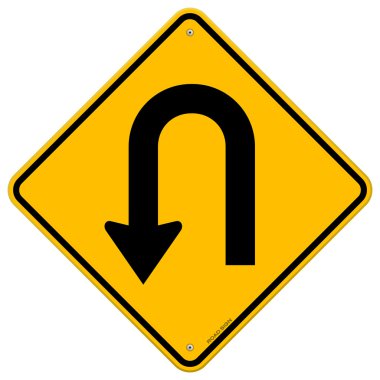 U-Turn Roadsign clipart