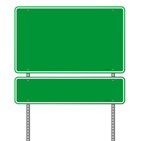 Carretera verde en blanco — Vector de stock