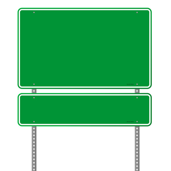 Green Blank Roadsign