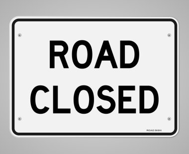Road Closed Sign clipart