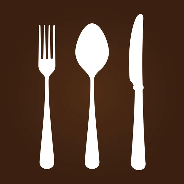 Fork Knife and Spoon — Stock Vector