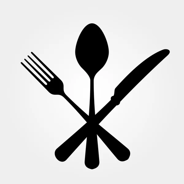 Black Cutlery — Stock Vector