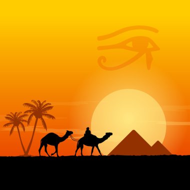 Egypt symbols and Pyramids