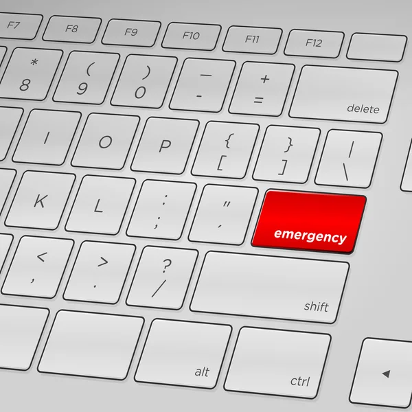 紧急键盘 — 图库矢量图片
