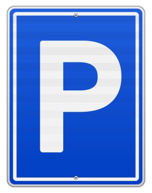 Isolated Parking Sign clipart
