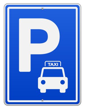 Otopark işareti mavi vektör