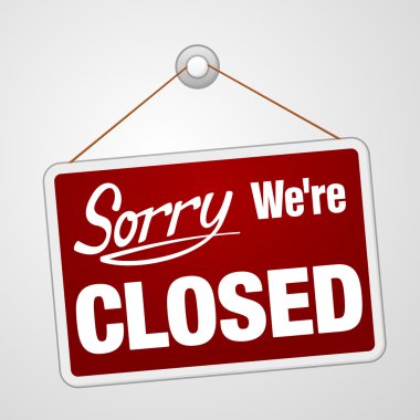 We Are Closed Sign clipart