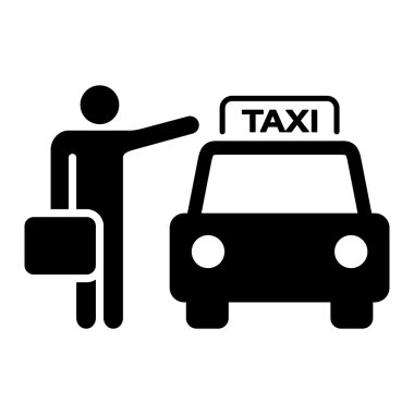 Taksi işareti siluet